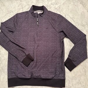 Travis Mathew Black Striped Pullover